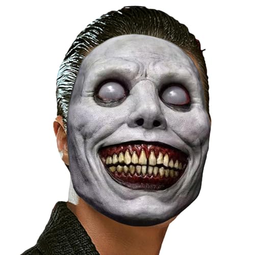 Lächelnder Teufel, realistische atmungsaktive Halloween-Maske, gruselige Maske, gruselige Maske – Halloween-Kostüm-Party-Requisiten, gruselige Dekoration, Horror-Maske, lächelnder Teufel, realistische Lächelnder Teufel, realistische atmungsaktive Halloween-Maske, gruselige Maske, gruselige Maske – Halloween-Kostüm-Party-Requisiten, gruselige Dekoration, Horror-Maske, lächelnder Teufel, realistische von NevPuose