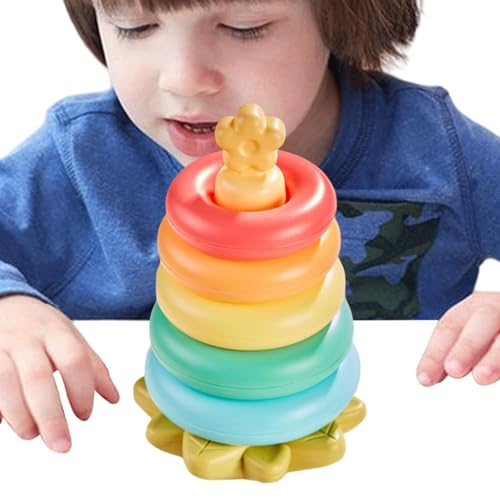 NevPuose Bildungsring -Stapler, Regenbogen -Stapelringe, Regenbogenring -Stapelaktivität, Entwicklung von Entwicklungsmotorik Lernstapel -Turm Geburtstag NevPuose Bildungsring -Stapler, Regenbogen -Stapelringe, Regenbogenring -Stapelaktivität, Entwicklung von Entwicklungsmotorik Lernstapel -Turm Geburtstag von NevPuose
