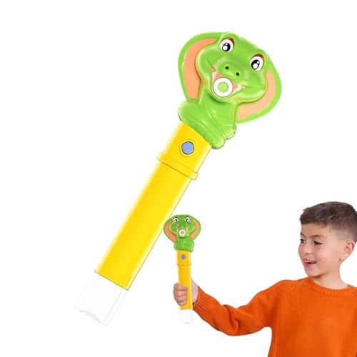NevPuose Blasenstab leuchten, elektrischer Blasenstab,Schlangenblasmaschine für Garten | Tragbares automatisches Bubble Bubble Bubble Blower-Spielzeug für und Mädchen 3-5 von NevPuose