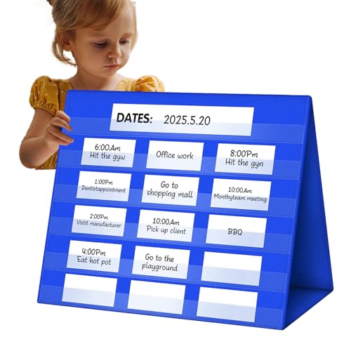 NevPuose Kleine Organizer-Tafel,Tisch-Displayständer - Zweiseitig Klappbares Lernbrett Für Phonics-Spiele Und Lese- Und Rechtschreibübungen Im Kindergarten & Grundschulunterricht von NevPuose