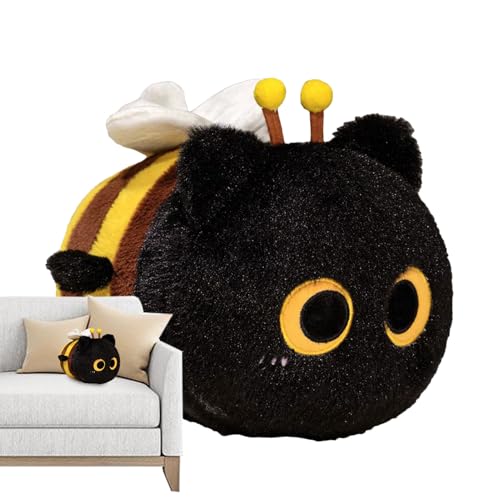 NevPuose Plüschtiere - Katze Biene Kuscheltiere - 26 cm Dekorative Puppenkissen Für Kinder Erwachsene Mädchen Wohnung Sofa Auto Deko Valentinstag Geburtstag Geschenkideen von NevPuose