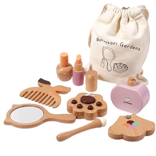 NevPuose Spiel Make -up, tun Make -up Set | Fine Motor Skills Lernspielset,Stellen Sie Sich vor, das Schönheits-Make-up-Kit mit Styling-Tools und Kosmetik für Kleinkind 4-6 Jahre alte Mädchen von NevPuose