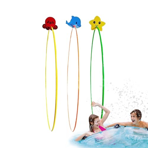 Pool Diving Ring - Unterwasser -Schwimmspiel, Kinder schwimmende Spielzeugset | Einstellbarer Auftriebsschwimmkreisgeräte, Wasseraktivitätstrainingsring, Tauchherausforderung für Kinder im Alter von 4 von NevPuose