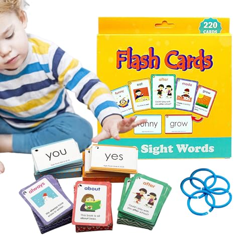 Sight Word Flash Cards - 220 Sichtwörter Kindergärten -Karteikarten, Wiederverwendbare Sehkarten | Frühe Wortschatzerbaute, Lesen Von Flash -Karten Vorschule, Sprachlernaktivitäten Kinder von NevPuose