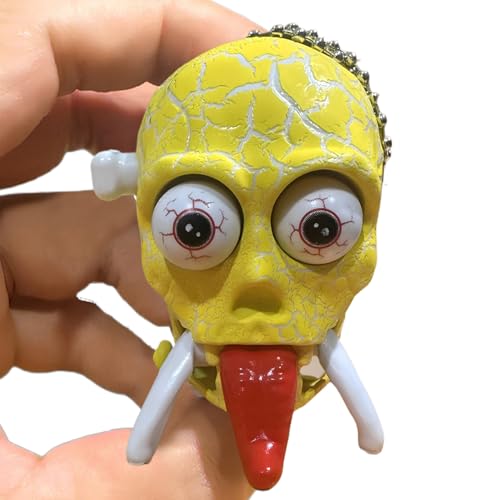 Uhrwerk Skelett Figur – Aufzieh Schädel Modell, Gehende Scherzfigur | Kreative Horror Dekoration, Lustiges Laufspielzeug für Schreibtisch Halloween Feier, Bewegliche Sammlerfigur mit Stressabbau Funkt von NevPuose