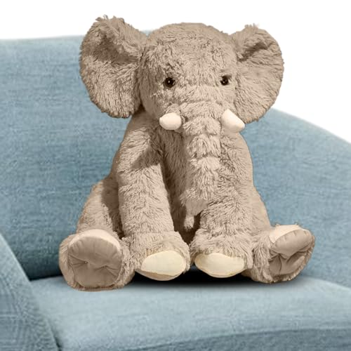 Elefant Plüschpuppe - süßes Elefantengefüllter Tier, weiches Plüschspielzeuggeschenk | Huggable Elephant Kuschelkissen, entzückende Kinderzimmer -Dekoration Plüsch, gemütliche weiche Elefantpuppe für von Nevalerra