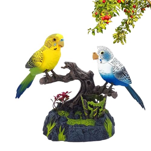 Kontrollstimmpapageien - Talking Bird Toy, Interactive Sound Pet | Wiederholende Sprachfunktion mit realistischen Bewegungen und weichem Plüschdesign ideal für Sprachleitspiele und Unterhaltung für Ki von Nevalerra