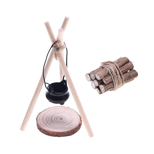 Miniaturzubehör Für Doll House - Mit Sorgfältig Angeschlossenen Protokollen Und Stativen, Realistische Puppenhausdekorationen | Camp Fire Accessoire | Innovative Handwerkskunst Miniaturzubehör Für Doll House - Mit Sorgfältig Angeschlossenen Protokollen Und Stativen, Realistische Puppenhausdekorationen | Camp Fire Accessoire | Innovative Handwerkskunst von Nevalerra