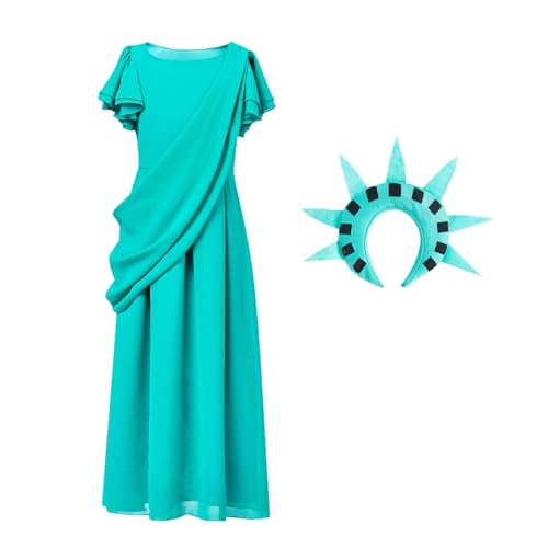 Nevalerra Damenkleid - Altgriechische Mädchenkleider hochwertiges Polyestergewebe und -M - Kostüm Patriotische Sammlung Freiheitsstatue Kostüm für Erwachsene für Mädchen und Erwachsene Nevalerra Damenkleid - Altgriechische Mädchenkleider hochwertiges Polyestergewebe und -M - Kostüm Patriotische Sammlung Freiheitsstatue Kostüm für Erwachsene für Mädchen und Erwachsene von Nevalerra