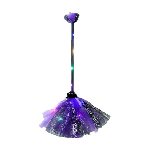Nevalerra Glow Dark Witch Broom - Halloween Hexenbesen, Cosplay -Requisite Witches Besen | Adult Halloween Decor Halloween Hexenbesen, Hexenbesen Cosplay -Requisiten Kostümzubehör für Kinder von Nevalerra