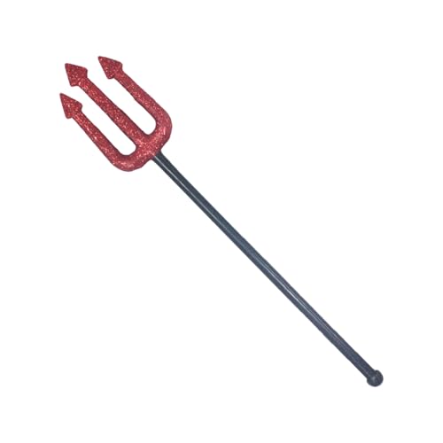 Nevalerra Spielzeugspeer, Teufelskostümzubehör, Tragbare Red Pitchgabel, Teufelskostümzubehör, Fotografie-Requisiten, und Maskeradenpartys mit Dämonen- und Bühnenaufführungs-Requisiten für Kinder und von Nevalerra
