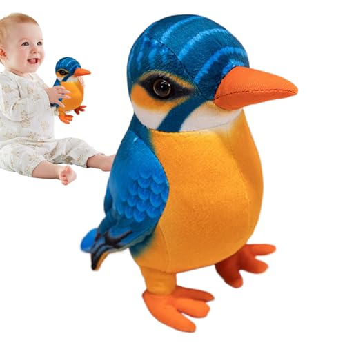 Plüsch Animal Doll - Shotet Plüschspielzeug, Vogelgefüllte Tierpuppe | Blue Vogel gefüllte Tierplüsch -Spielzeugpuppengeschenke, Vogelplüschspielzeug ausgestopft Wellensittich süßer Simulati von Nevalerra