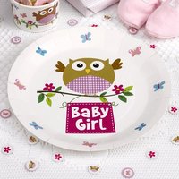 Geburtstagsteller Kleine Eule "Baby Girl", ca. 23cm, 8er Pack Geburtstagsteller Kleine Eule "Baby Girl", ca. 23cm, 8er Pack von Neviti