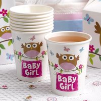 Kleine Eule "Baby Girl" Partybecher, 8 Stk Kleine Eule "Baby Girl" Partybecher, 8 Stk von Neviti