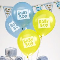 Latexballons Kleine Eule "Baby Boy" im 8er Pack, blau/gelb Latexballons Kleine Eule "Baby Boy" im 8er Pack, blau/gelb von Neviti