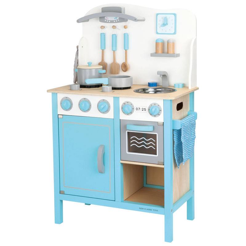 Kinder-Küche BON APPETIT DELUXE in blau/weiß von New Classic Toys