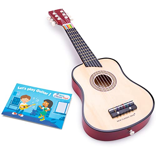 New Classic Toys - 10304 - Musikinstrument - Spielzeug Holzgitarre - Deluxe - Naturell, Kinder (Unisex) von New Classic Toys