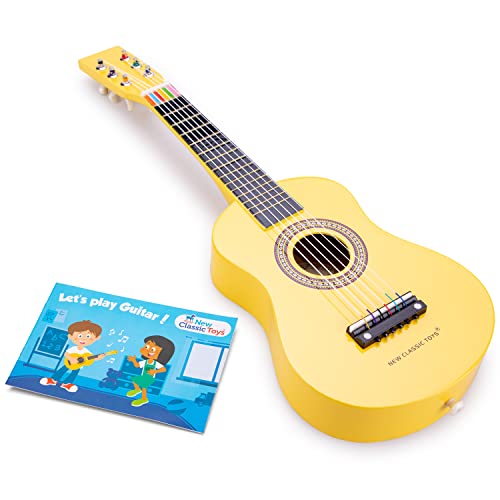 New Classic Toys - 10343 - Musikinstrument - Spielzeug Holzgitarre - Gelb von New Classic Toys