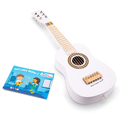 New Classic Toys 10346 Gitarrenspielzeug aus Holz, Weiß, M von New Classic Toys