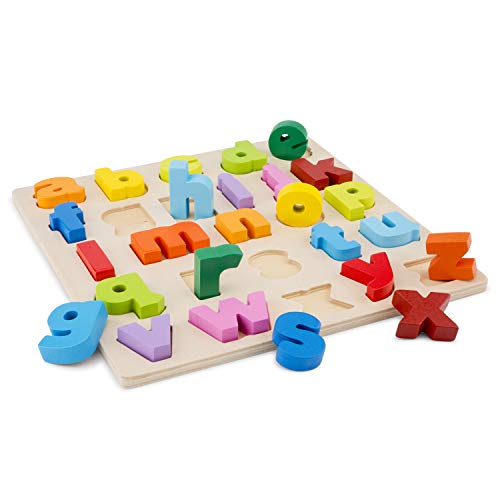 New Classic Toys 10535 Puzzle Alphabet (Lowercase), Multicolore Color von New Classic Toys