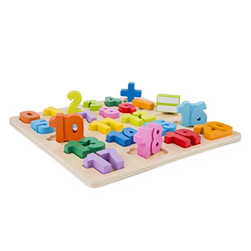 New Classic Toys 10539 Number Puzzle, Multicolore Color von Eitech