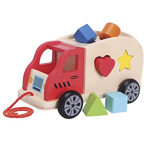 New Classic Toys - 10564 - Ziehund Sortierspiel Auto mit 6 Formen von New Classic Toys