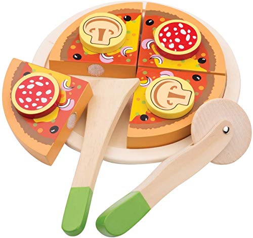 New Classic Toys - 10586 - Kinderrollenspiele - Salami-Pizza Schneiden von New Classic Toys