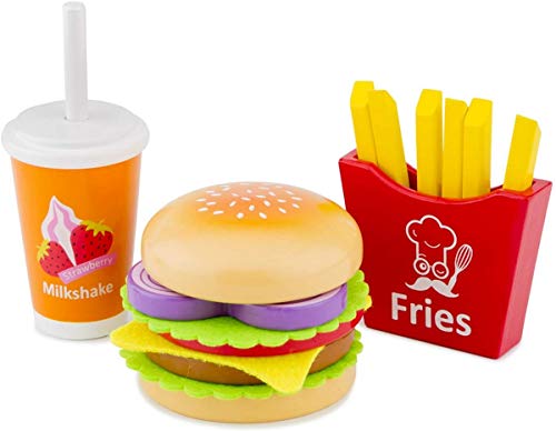 New Classic Toys 10594 Fast Food Set, Multicolore Color von New Classic Toys