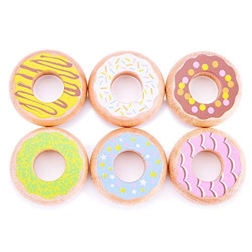 New Classic Toys 10629 Kinderrollenspiele 6 Stück, Mehrfarbig, Donut Set von New Classic Toys