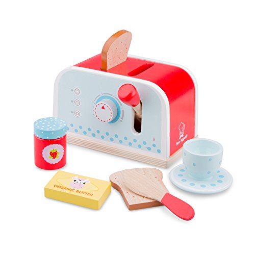 New Classic Toys 10701 New Classic Toys-10701-Kinderrollenspiele-Toaster mit Zubehör, Rot, Toaster von New Classic Toys
