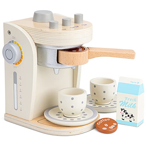 New Classic Toys 10705 Kaffeemaschine, 3 Jahre to 9 Jahre, Weiß, Weis von New Classic Toys