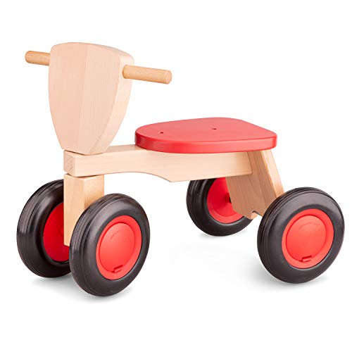 New Classic Toys - 11420 - Spielfahrzeuge - Blauer Rutscher Holz-Sitz-Roller von New Classic Toys
