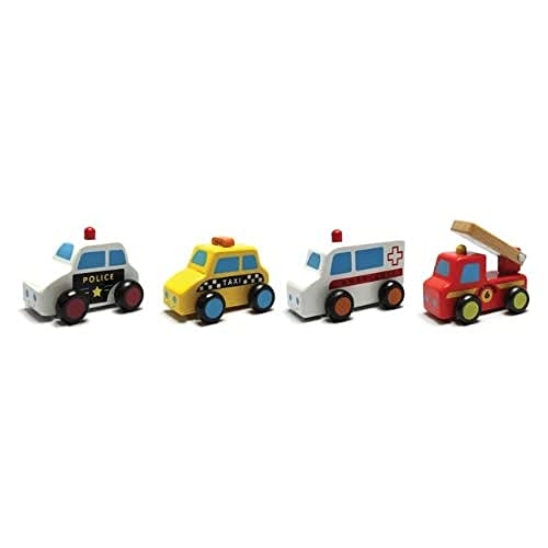 New Classic Toys 11930 Viga Toys-Fahrzeugset-6 Fahrzeuge, Mehrfarbig von Eitech