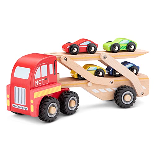 New Classic Toys NCT1960 Autotransporter inklusive 4 Fahrzeugen von New Classic Toys
