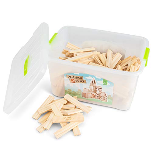 New Classic Toys 2 Play-Wooden Planks, 200 Stück, P2P0200, Natur, Pieces von New Classic Toys