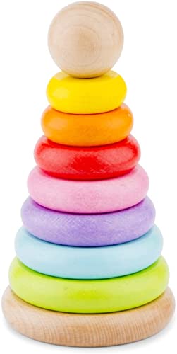 New Classic Toys 10501 Rainbow Stacking Toy, Multicolore Color von Eitech