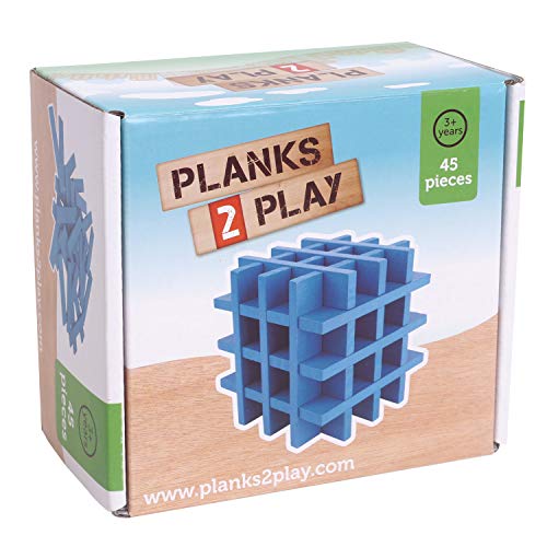 Planks 2 Play - 45 Planken - Dunkelblau von New Classic Toys