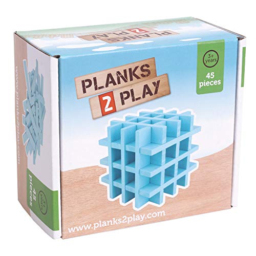 Planks 2 Play - 45 Planken - Hellblau von New Classic Toys