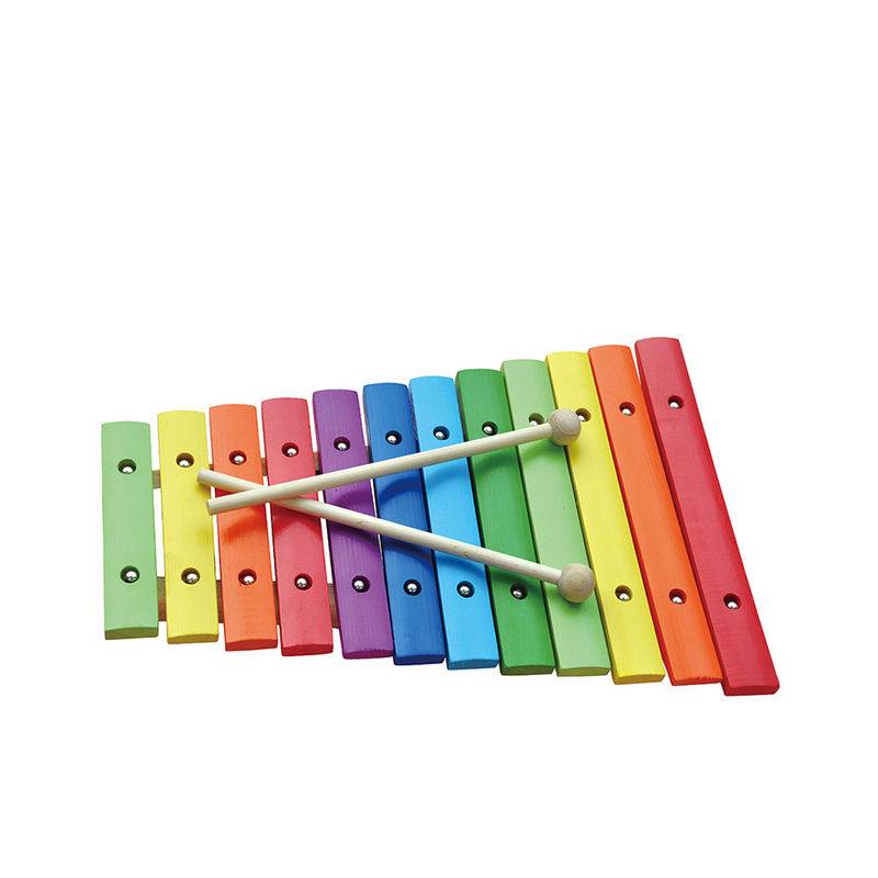 Xylophon mit 12 Tönen und Schläger in bunt von New Classic Toys