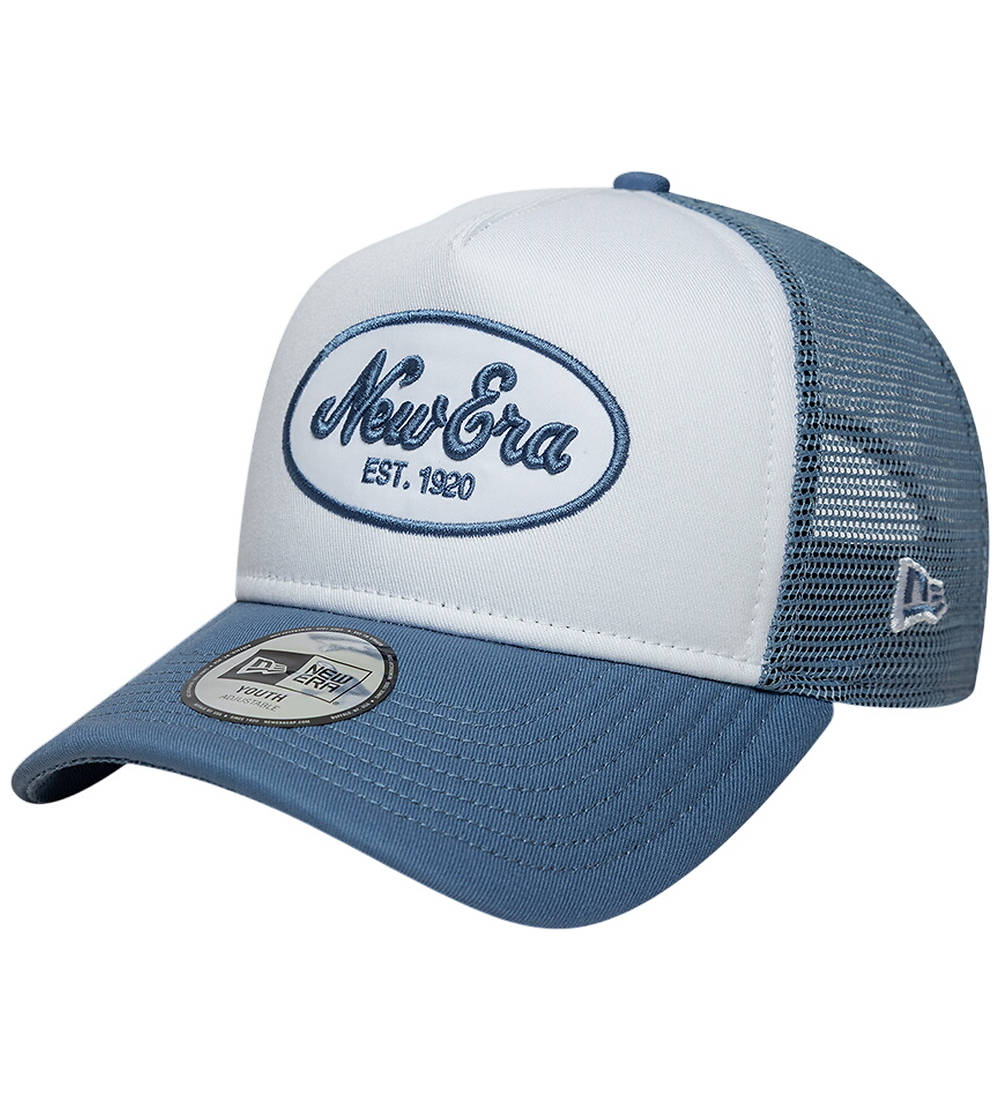 New Era Kappe - Trucker - Ovaler Aufnäher - Blue - New Era - 6-12 Jahre (116-152) - Kappen von New Era