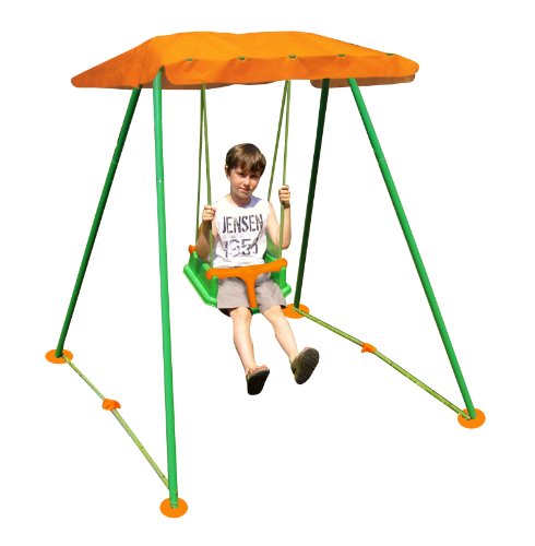 New Plast AMB1319 Libellula – Klapp-Schaukel mit Sonnenschutz und sicherem Kindersitz 3-in-1 von Newplast