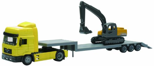 New Ray – 15483 – Fahrzeug Miniatur – Modelle Maßstab – LKW Man F2000 – Transport Bagger – Maßstab 1/43 von New Ray