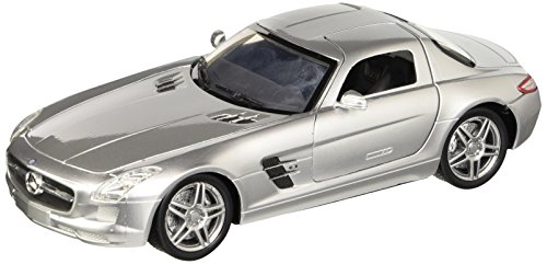 Newray 71196 Car Mercedes Benz SLS AMG, Maßstab 1:24, Die Cast, grau von New Ray