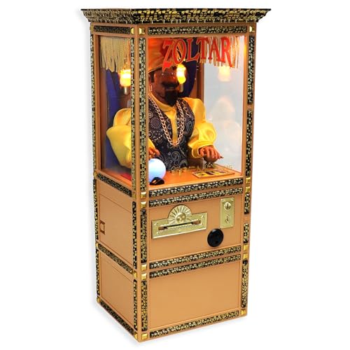 New Wave Toys Zoltar Speaks Mini Replica Wahrsager-Maschine, voll animiert im Maßstab 1/6 mit Kartenspender, USB-C wiederaufladbar von New Wave Toys