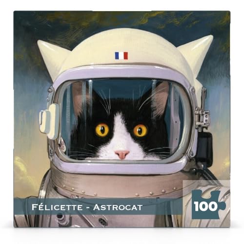 New York Puzzle Company Bill Mayer Félicette - Astrocat Mini - 100-teiliges Puzzle für Erwachsene von Bill Mayer New York Puzzle Company Bill Mayer Félicette - Astrocat Mini - 100-teiliges Puzzle für Erwachsene von Bill Mayer von New York Puzzle Company
