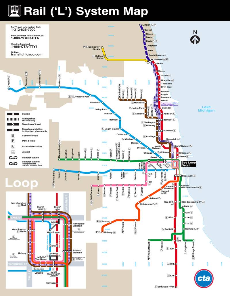 New York Puzzle Company Chicago Transit Map Mini 100 Teile Puzzle New-York-Puzzle-SW111 von New York Puzzle Company