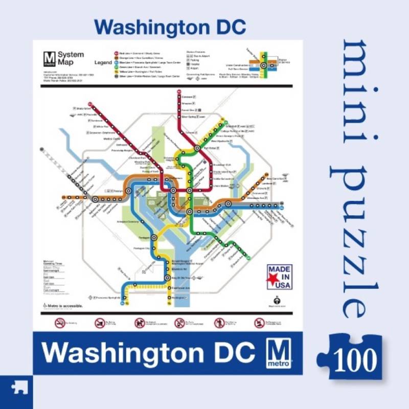 New York Puzzle Company DC Metro Map 100 Teile Puzzle New-York-Puzzle-SW132 von New York Puzzle Company