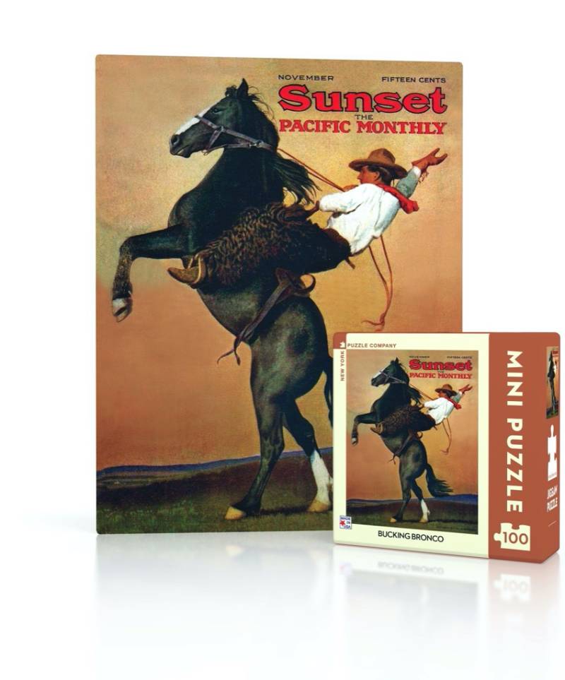 New York Puzzle Company Sunset - Bucking Bronco Mini 100 Teile Puzzle New-York-Puzzle-SU2012 von New York Puzzle Company