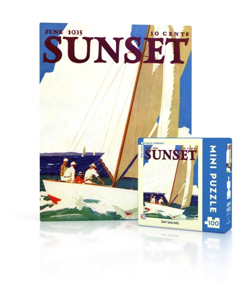 New York Puzzle Company Sunset - Day Sailing Mini 100 Teile Puzzle New-York-Puzzle-SU2011 von New York Puzzle Company