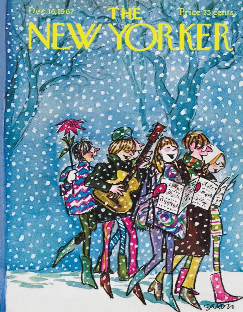 New York Puzzle Company The New Yorker - Caroling 100 Teile Puzzle New-York-Puzzle-NY1729 von New York Puzzle Company